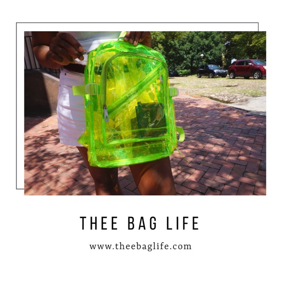 *HOST PICK* Transparent Neon-Green Backpack - Picture 6 of 6